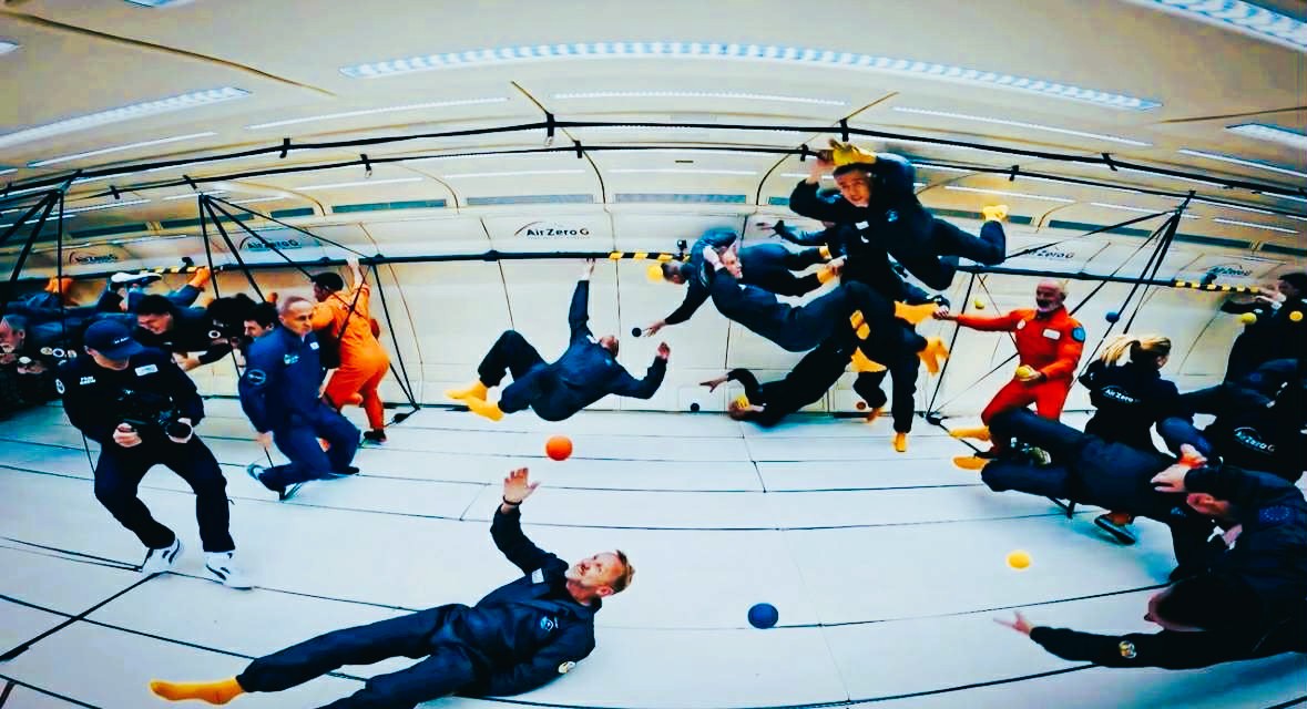 Push the Photo to get the Video of Zero Gravity Training Bordeaux France 2025