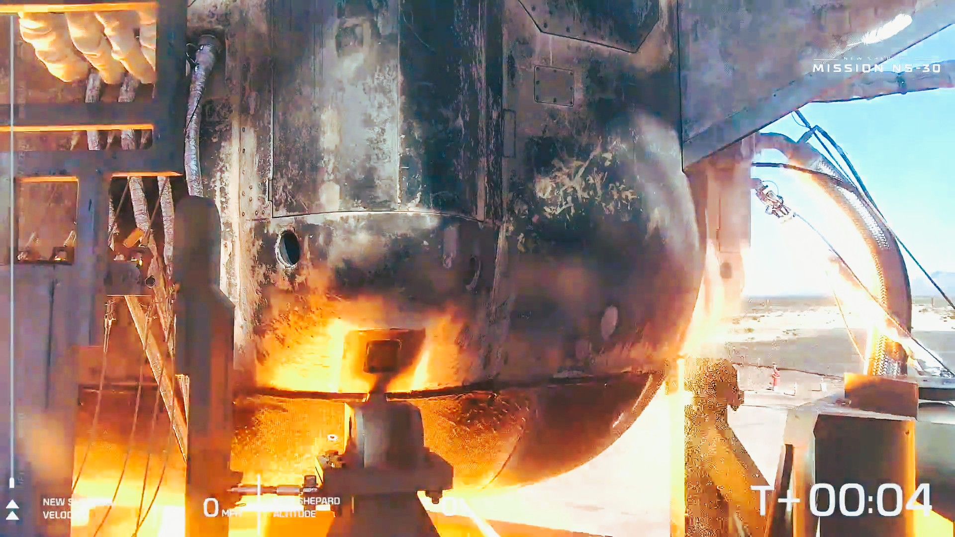 push the photo to get the Video about Blue Origin NS-36 New Shepard launch and landing