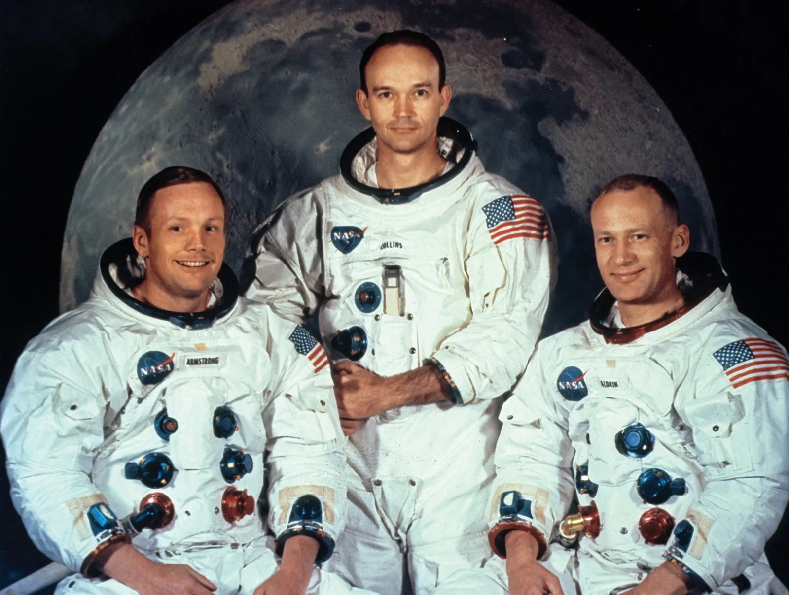 Apoll 11 Crew Neil Armstrong, Michael Collins and Edwin „Buzz“ Aldrin