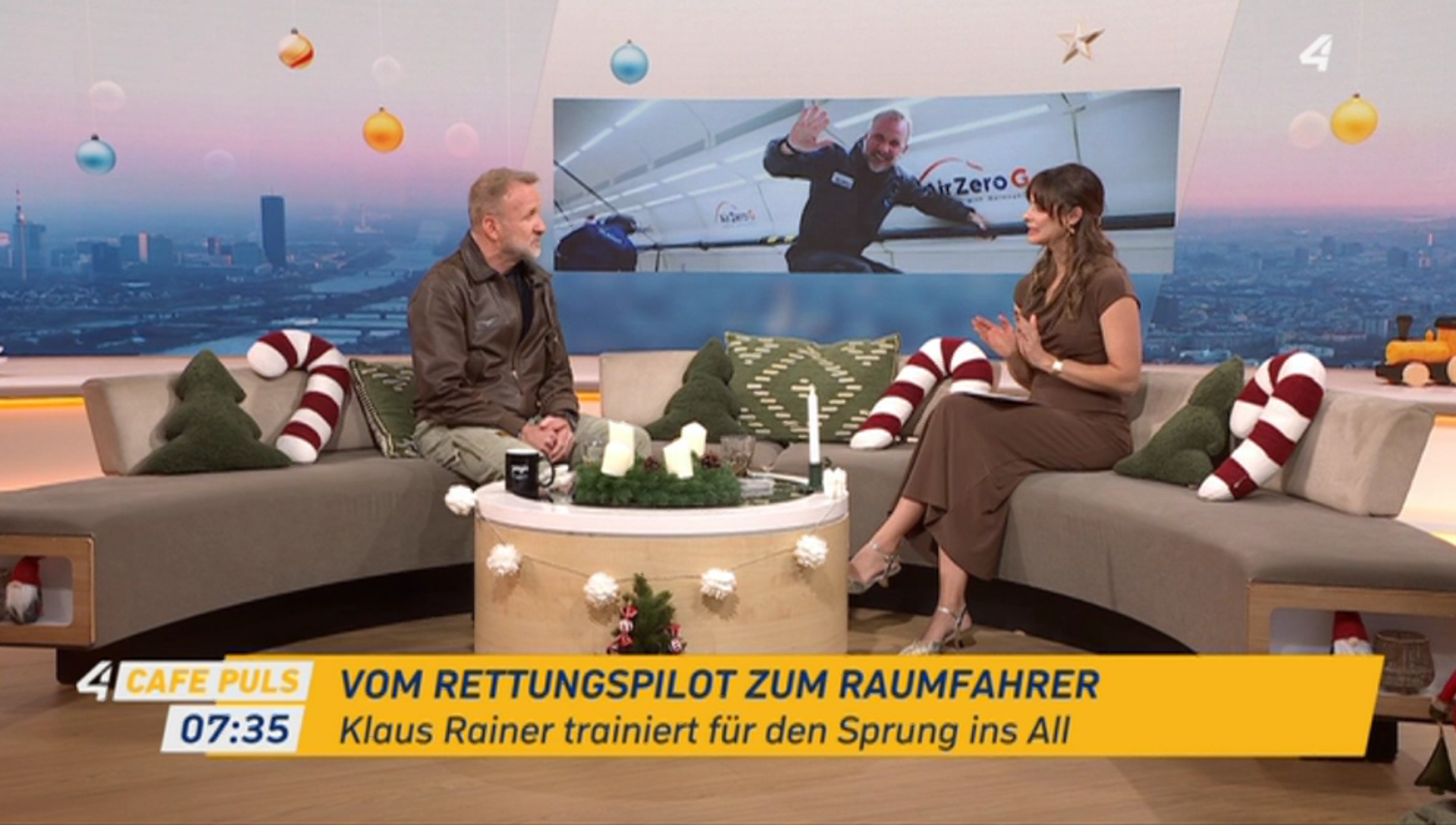 Push the Photo to get to the Video of Interview Cafe Puls 14.12.2025