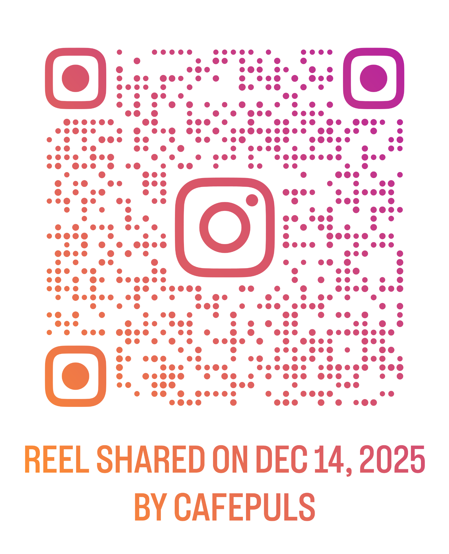 Scan or push the QR Code to watch the Instagram social Media Interview by Cafe Puls Morning Show